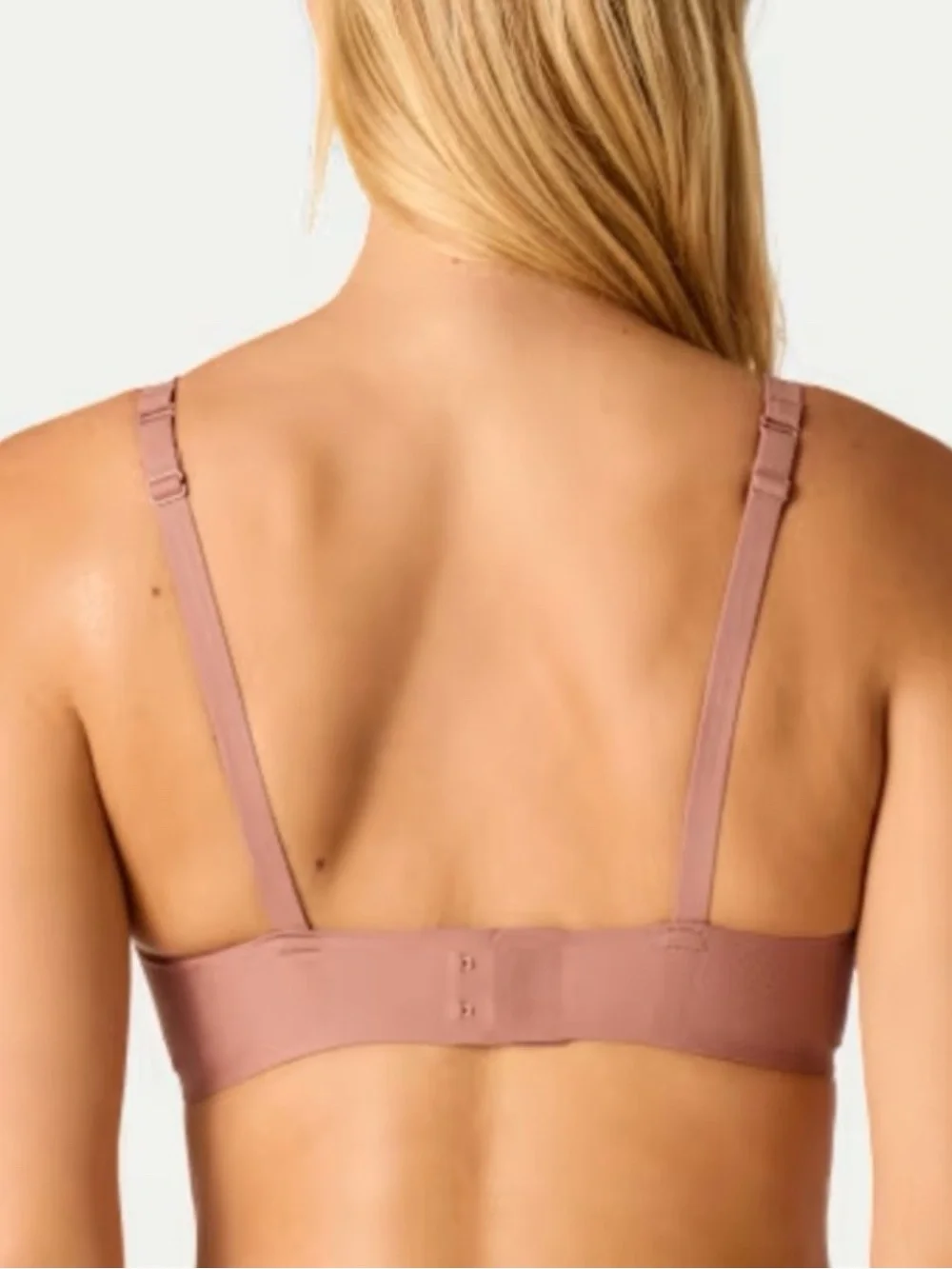 Bombas No Show Plunge Bralette Cocoa Plum size Medium